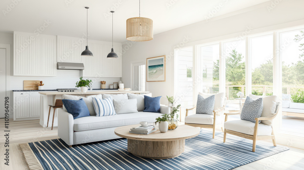 Modern living room featuring stylish furniture, bright natural light, and a cozy atmosphere with a soothing color palette. Modern living room featuring stylish furniture, bright natural light, and a cozy atmosphere with a soothing color palette.