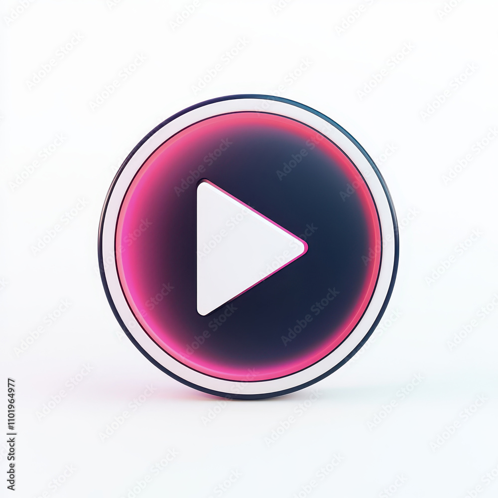 Modern play button icon with vibrant colors and sleek design for multimedia use. isolated on white background. Modern play button icon with vibrant colors and sleek design for multimedia use. isolated on white background.