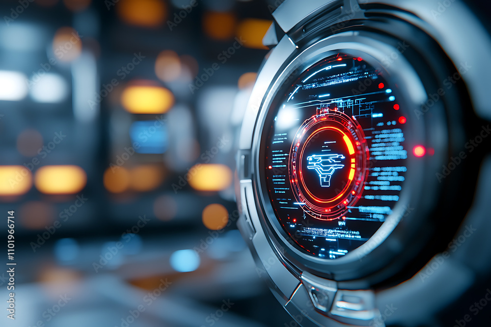 Ai-driven firewall breach holographic warning display digital workspace technology visualization futuristic environment close-up view cybersecurity concept Ai-driven firewall breach holographic warning display digital workspace technology visualization futuristic environment close-up view cybersecurity concept