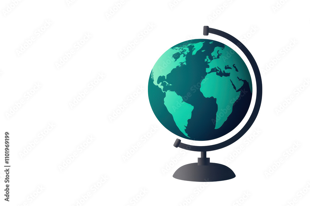 Illustration of a globe, symbolizing geography, global awareness, and education. transparent background. Illustration of a globe, symbolizing geography, global awareness, and education. transparent background.