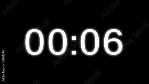 Countdown timer clock number.