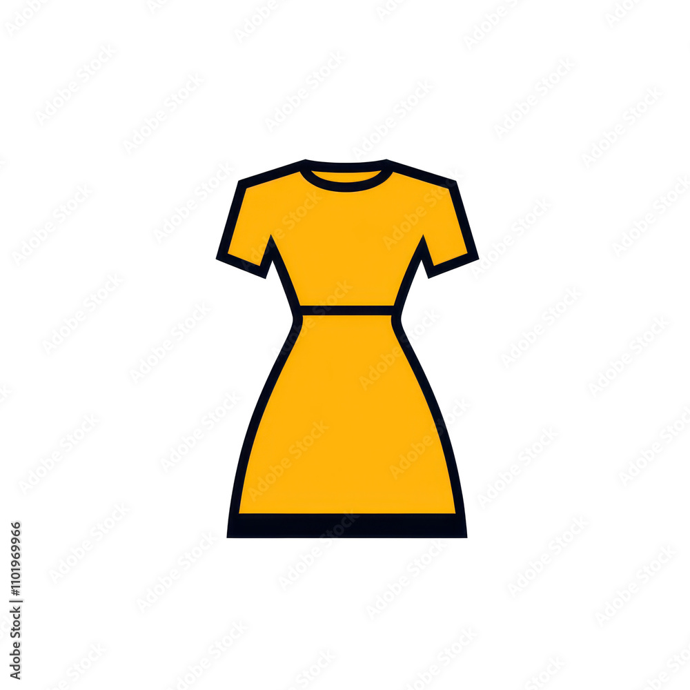 Stylish yellow dress fashion illustration perfect for modern wardrobe inspirations. transparent background. Stylish yellow dress fashion illustration perfect for modern wardrobe inspirations. transparent background.