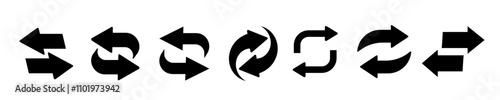 Reload icon set. Return icon