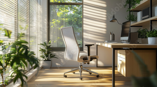 Minimalist Office with Natural Light