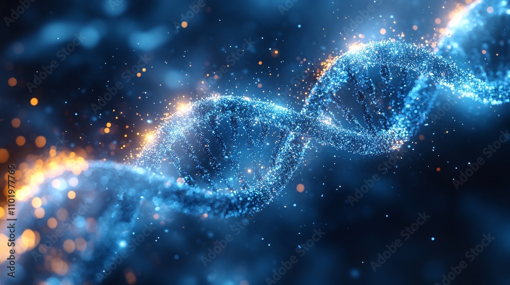 Floating 3D DNA Icon in Light Blue Tones Floating 3D DNA Icon in Light Blue Tones