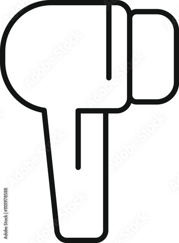 Electric shaving machine icon, outline style, suitable for web and print