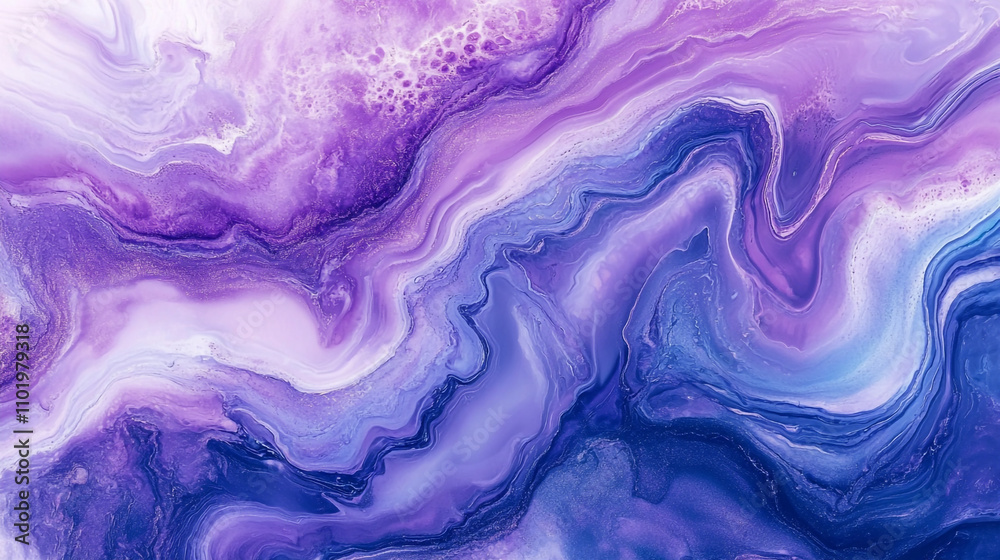 Colorful abstract painting with purple and blue swirls creating a mesmerizing visual effect Colorful abstract painting with purple and blue swirls creating a mesmerizing visual effect