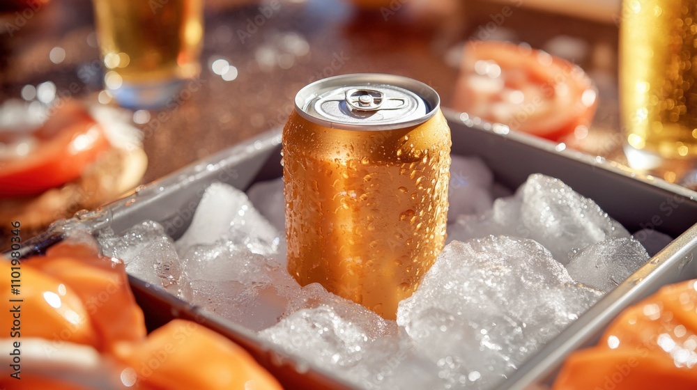 Chilled Beverage in a Summer Setting Chilled Beverage in a Summer Setting