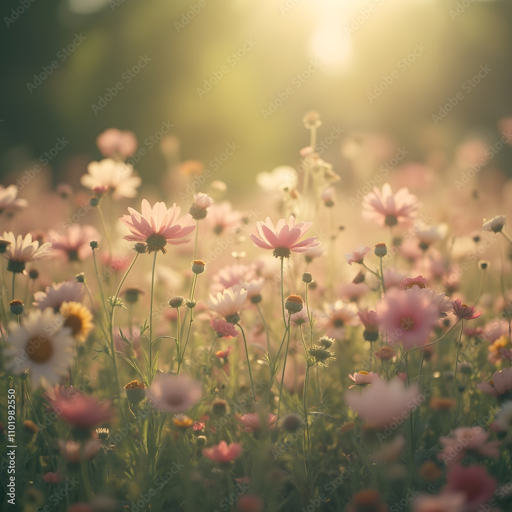 Nature’s Pastel Symphony in Morning Glow