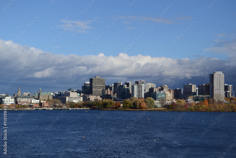 Ottawa. City center on the river bank Ottawa. City center on the river bank
