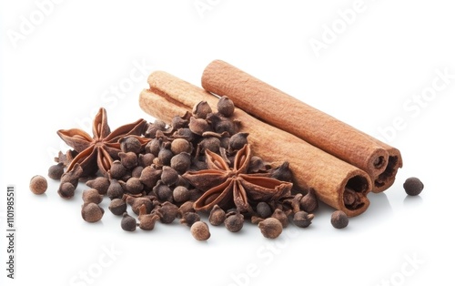 Wallpaper Mural Cloves, anise and cinnamon isolated on white background Torontodigital.ca