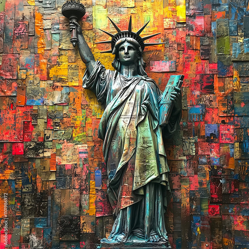 Wallpaper Mural Usa, new york, new, york,  liberty, freiheitsstatue, staue,m sinnbild, emporragen, staaten, urlaub, reiseziel, städtetrip Torontodigital.ca