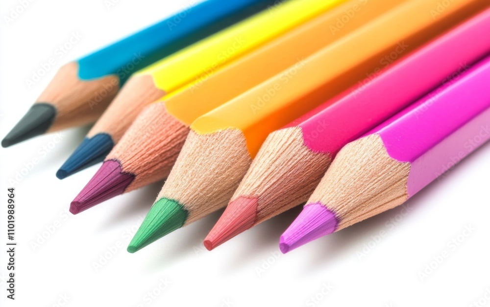 Color pencils isolated on white background Color pencils isolated on white background