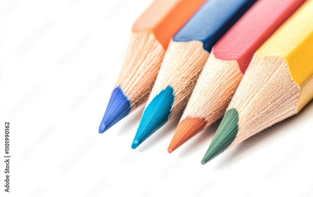 Color pencils isolated on white background Color pencils isolated on white background