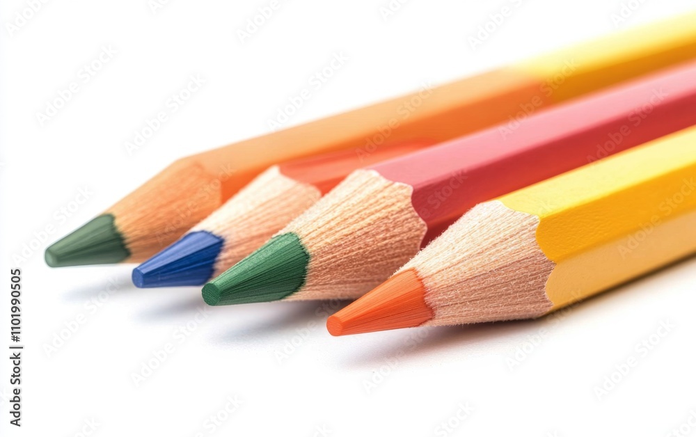 Color pencils isolated on white background Color pencils isolated on white background