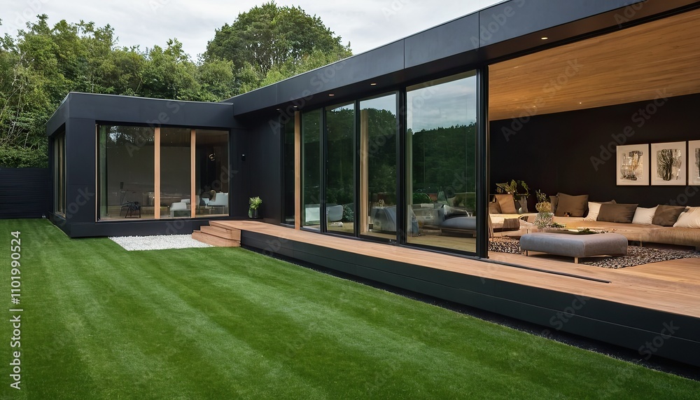 Modern Small Home with Black Steel Exterior 5465 Modern Small Home with Black Steel Exterior 5465