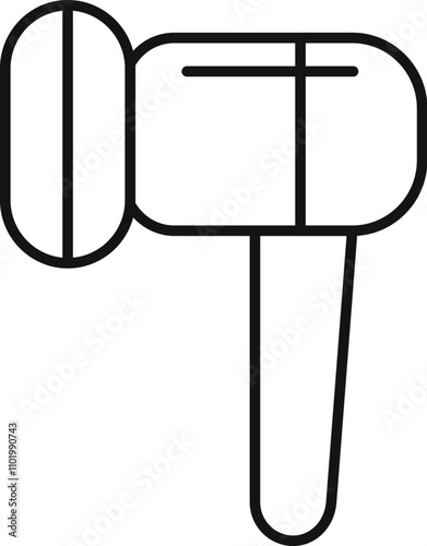Reflex hammer used by neurologists during neurological physical examination to test deep tendon reflexes