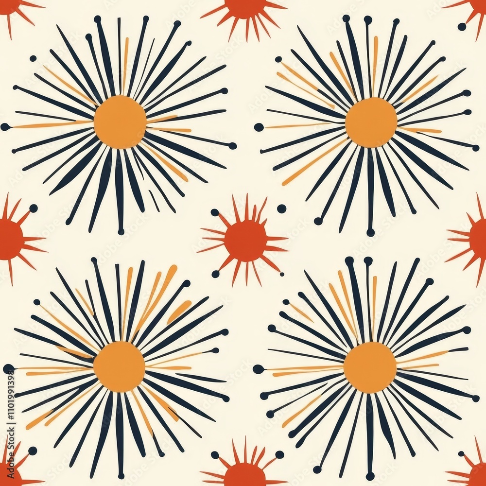 Obraz premium Abstract Sunburst Pattern Design