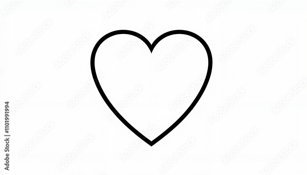 Heart shape outline on a plain background for design and decoration concepts, Valentine's Day Celebration background Heart shape outline on a plain background for design and decoration concepts, Valentine's Day Celebration background