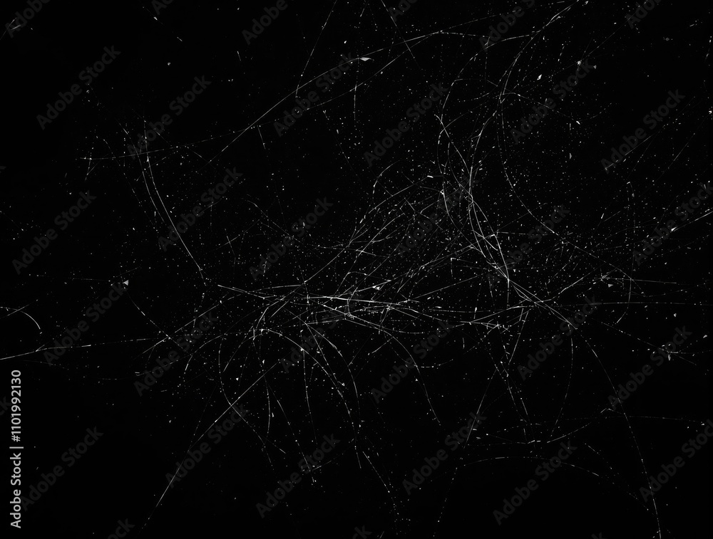 Abstract pattern of scratches and speckles on black, art, mystery, artistic, worn-out, grungy