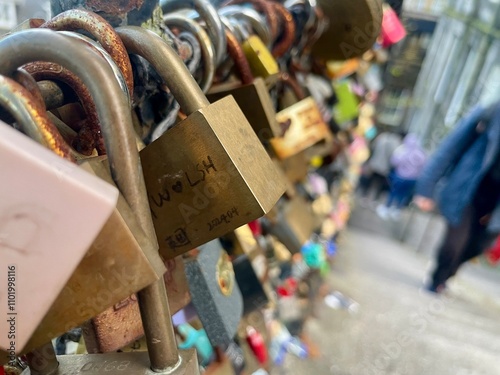 locks on the bridge love symbol 