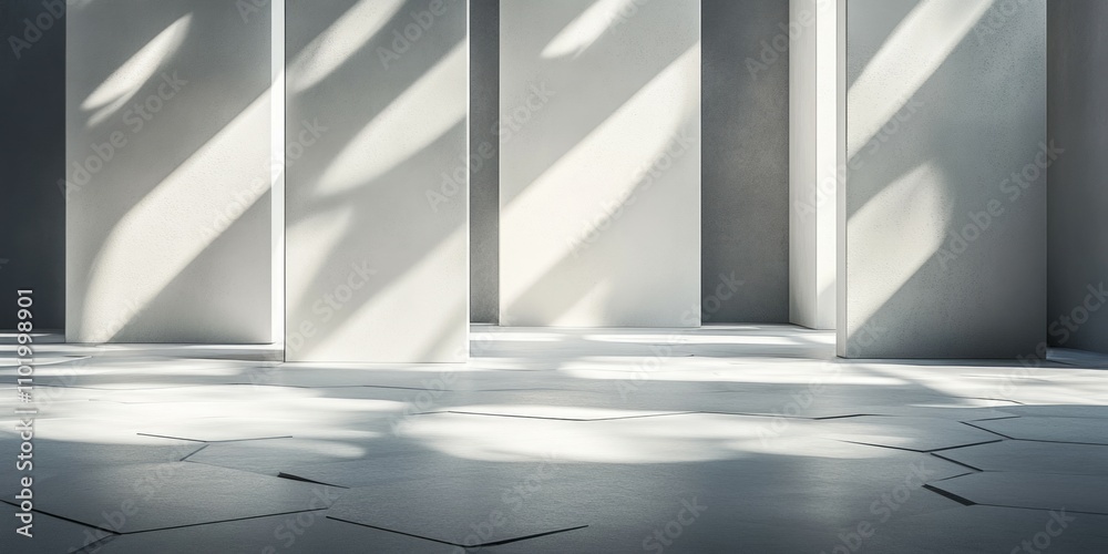 Fototapeta premium A minimalist geometric design with monochromatic hexagonal tiles background