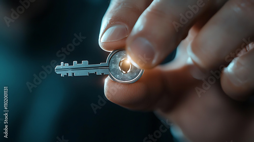 Wallpaper Mural Security action virtual quantum key exchange technology lab holographic encryption digital environment close-up viewpoint Torontodigital.ca