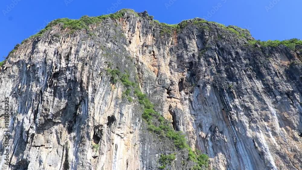 Beautiful tropical limestone rocks Koh Phi Phi Leh island Thailand. Beautiful tropical limestone rocks Koh Phi Phi Leh island Thailand.