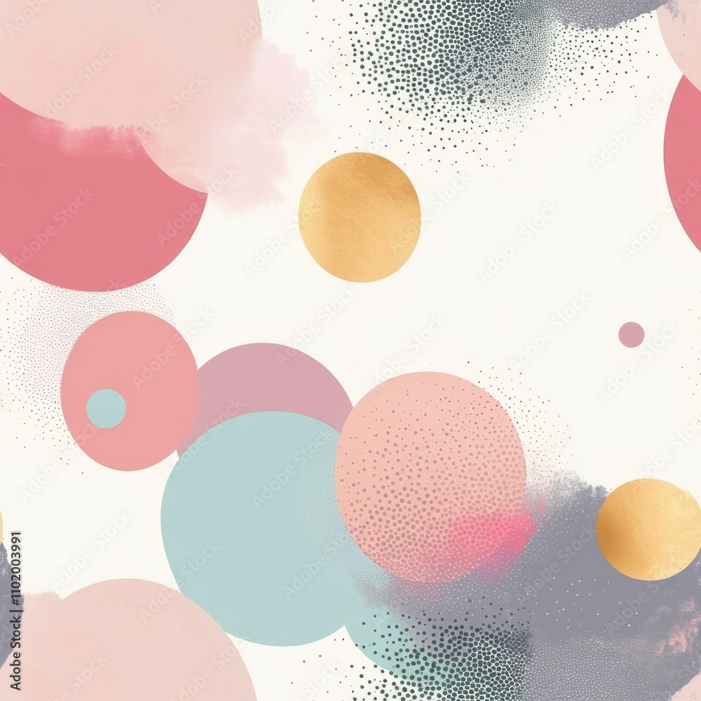 Abstract Circles Pattern with Pastel Colors Abstract Circles Pattern with Pastel Colors
