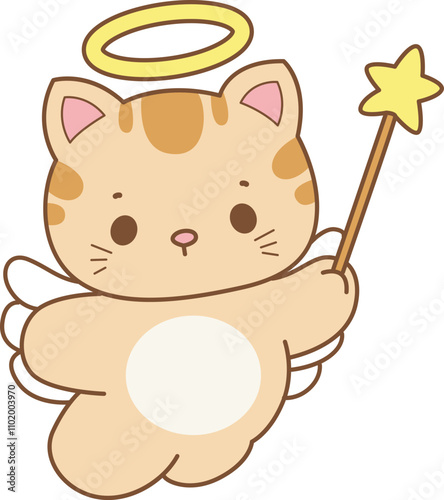 Illustration of cute kitty icon.
Funny cat in daily activities elements.
