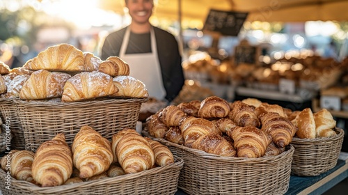 Delicious Baked Goods at a Market Stall