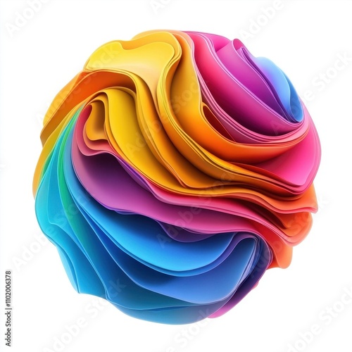 Colorful abstract sphere wi...