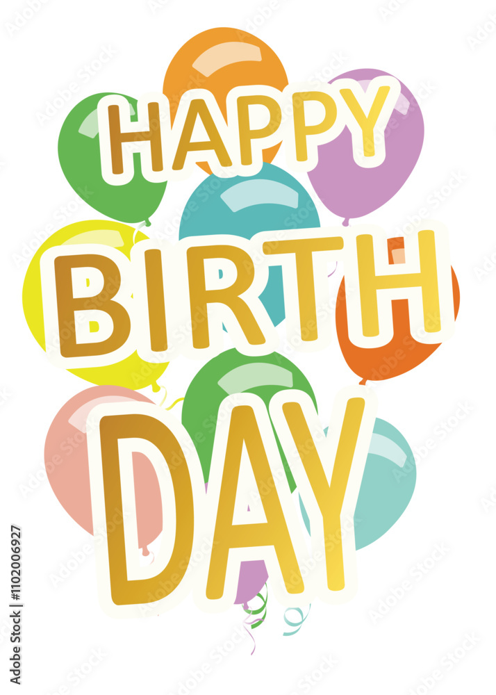 Happy birthday card vector illustration, typography card Happy birthday card vector illustration, typography card