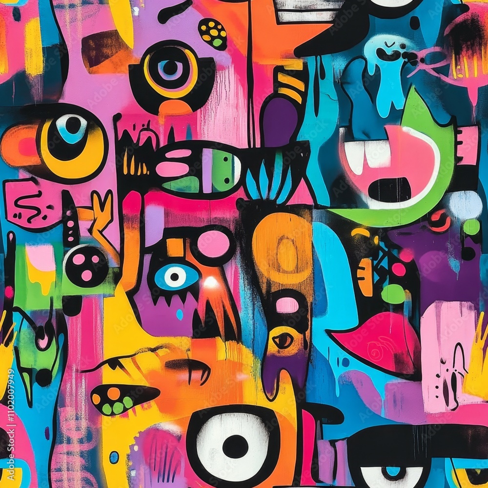 Fototapeta premium Abstract Colorful Graffiti Art