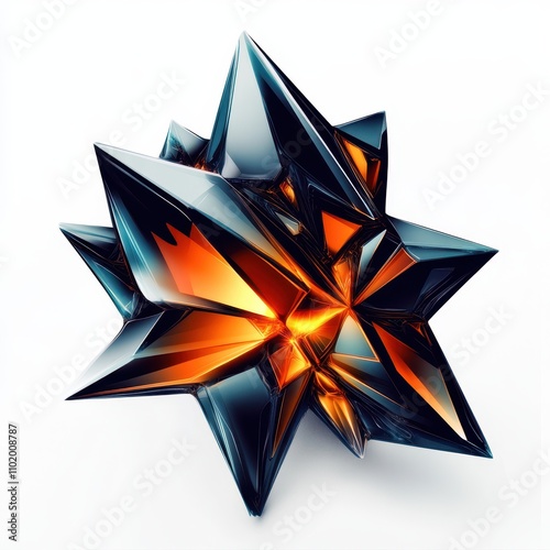 Iridescent crystal cluster ...