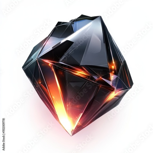 Glowing geometric black cry...