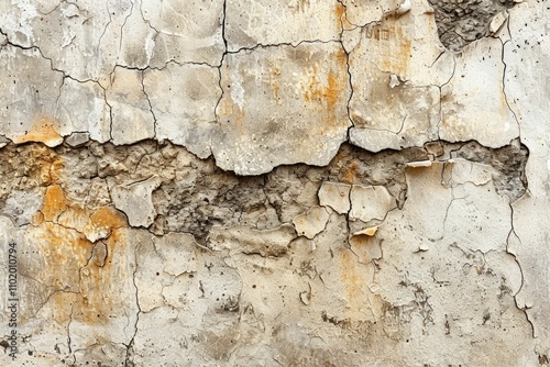 Surface wall concrete pattern for vintage background with rusty damage.