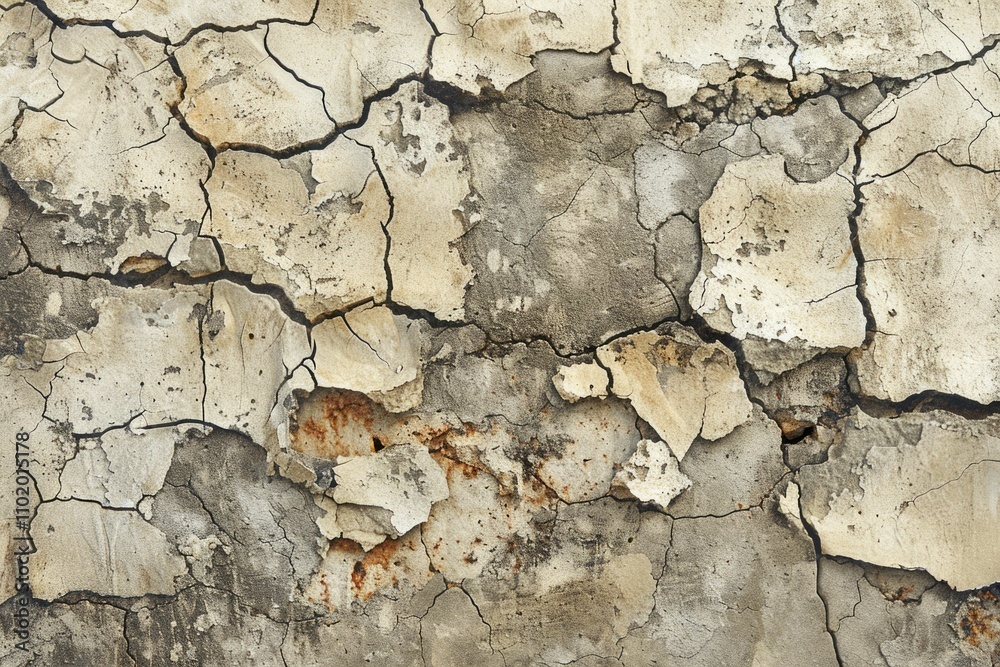 Fototapeta premium Surface wall concrete pattern for vintage background with rusty damage.