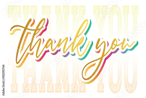 Thankyou card, banner, post , thank you vector illustration