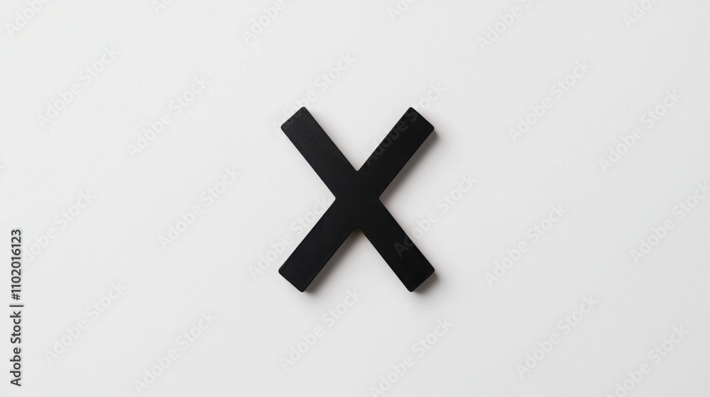 Obraz premium Bold and modern typography design with innovative black x icon