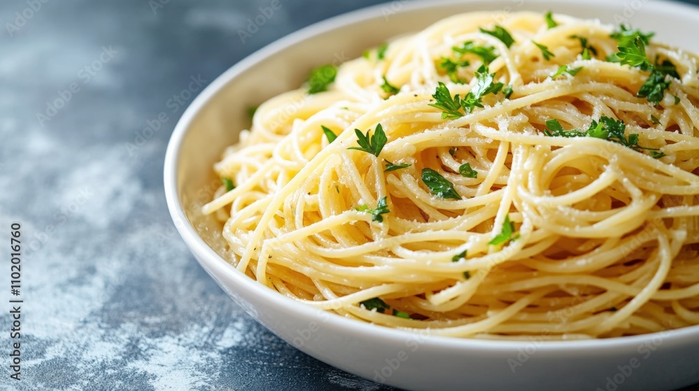 Delicious Plate of Spaghetti with Herbs Delicious Plate of Spaghetti with Herbs