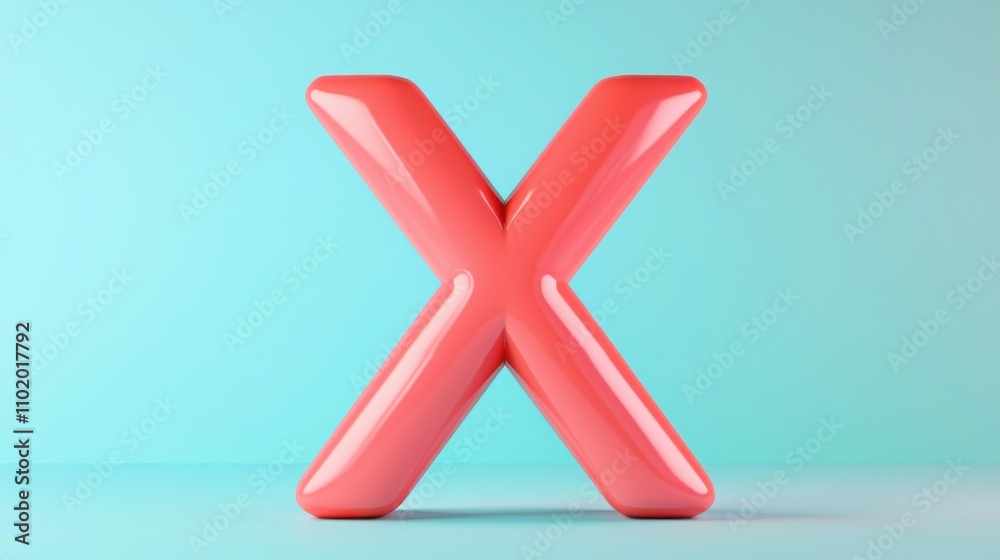 Fototapeta premium Bold x typography modern design studio graphic art minimalist vibrant