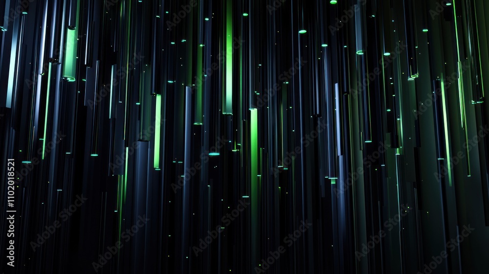 Abstract Green and Black Lines Abstract Green and Black Lines