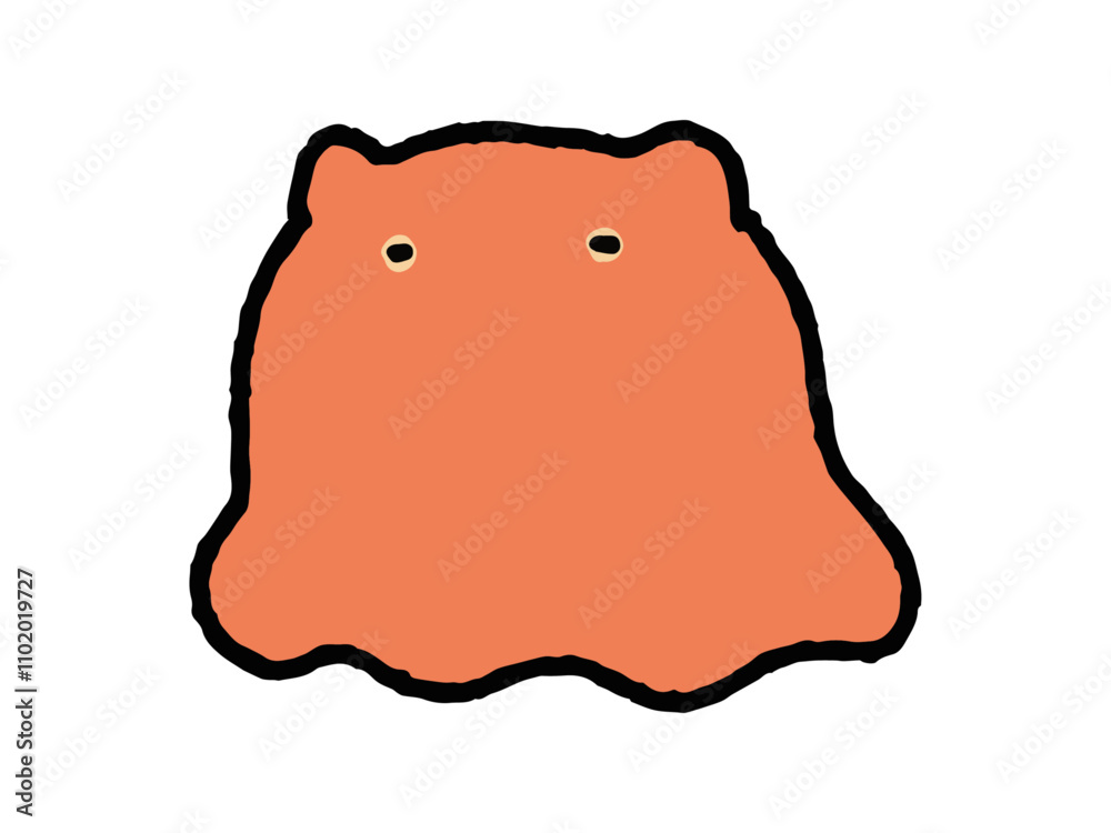 メンダコ デフォルメしたゆるい手描き絵 メンダコ デフォルメしたゆるい手描き絵