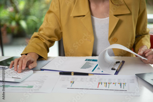 Businesswomen working account manager project work.new startup in Office