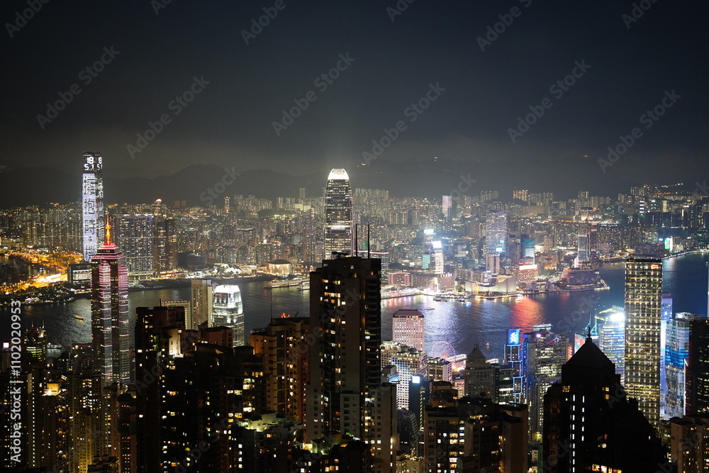 Fototapeta premium hk night time