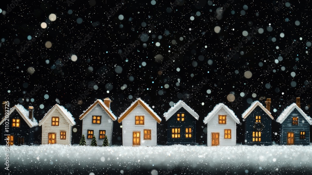 Fototapeta premium White Scandinavian minimalist Christmas decorations are both elegant and refined.