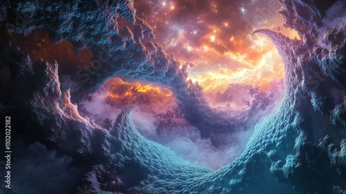 Ethereal nebula scene with ...
