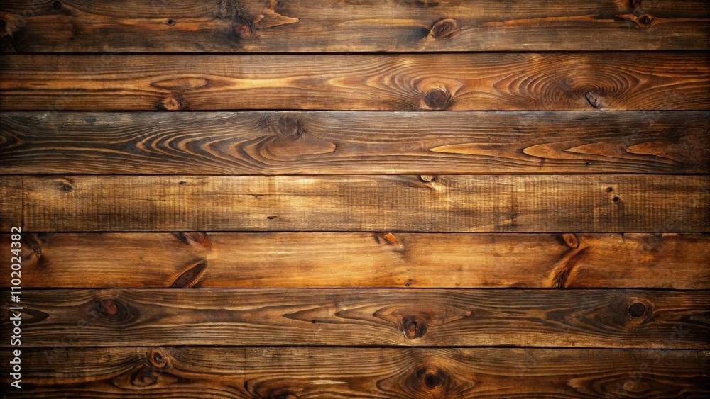 Naklejka premium Vintage wooden planks background with dark brown hues , antique, rustic, weathered, aged, retro, texture, vintage