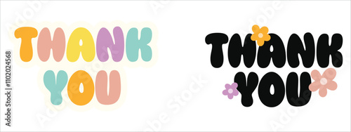 Thankyou card, banner, post , thank you vector illustration